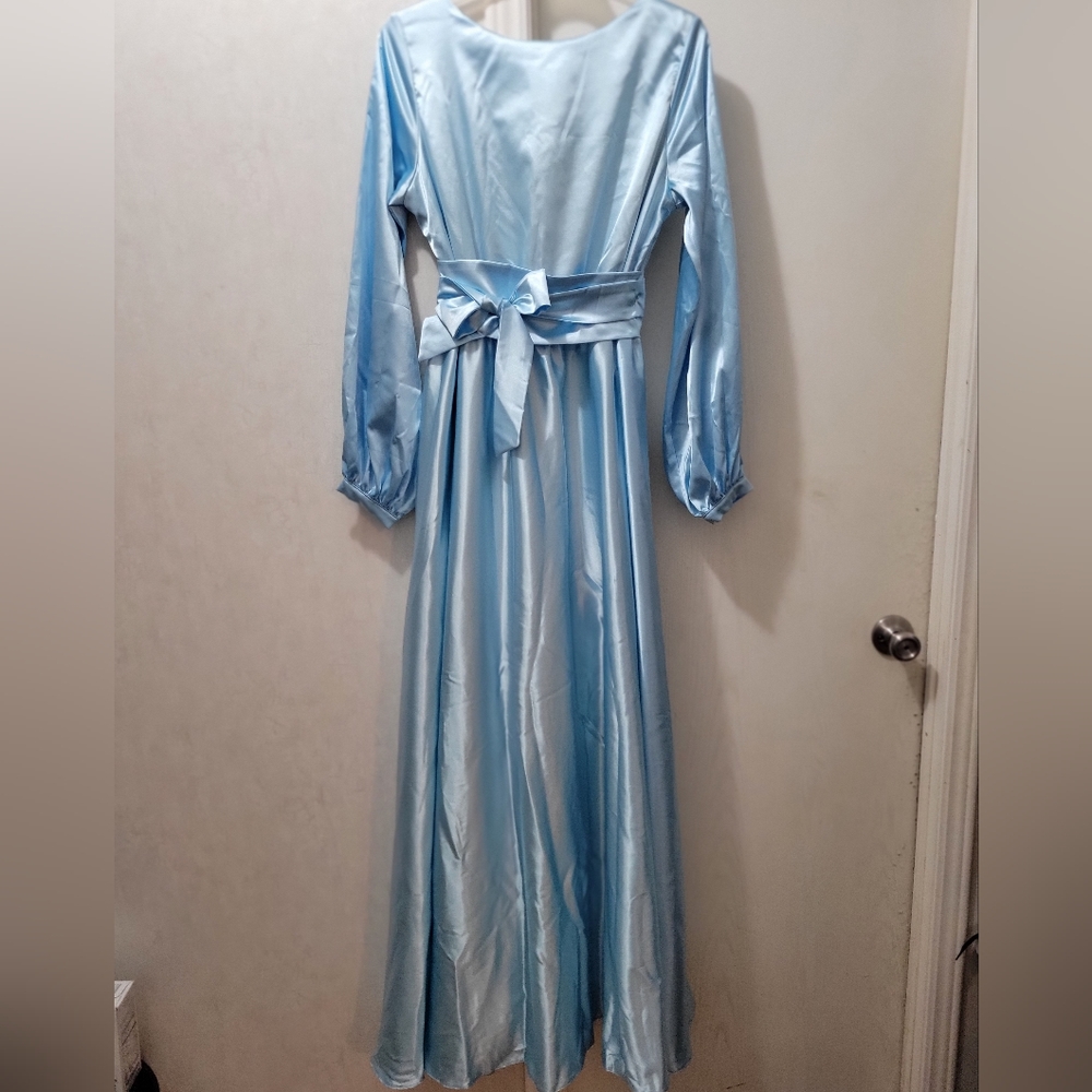 NWT modest bridesmaids dresses  (Ice Blue- 3) (Dusty blue- 1) Normony Design